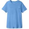 Woman Within Plus Size Perfect Crewneck Pocket Tee(French Blue)