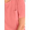 Woman Within Plus Size Perfect Crewneck Pocket Tee(Sweet Coral)