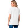 Woman Within Plus Size Perfect Crewneck Pocket Tee(White)