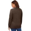 Woman Within Plus Size Perfect Long-Sleeve Cardigan Sweater(Chocolate)