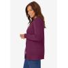 Woman Within Plus Size Perfect Long-Sleeve Cardigan Sweater(Deep Claret)
