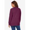 Woman Within Plus Size Perfect Long-Sleeve Cardigan Sweater(Deep Claret)