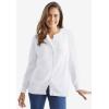 Woman Within Plus Size Perfect Long-Sleeve Cardigan Sweater(Pine Dot)