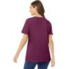 Woman Within Plus Size Perfect Short-Sleeve Scoopneck Tee(Deep Claret)