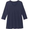 Woman Within Plus Size Perfect Three-Quarter Sleeve V-Neck Tunic(Radiant Purple)