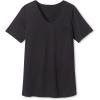 Woman Within Plus Size Perfect V-Neck Pocket Tee(Black)