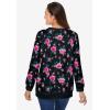 Woman Within Printed Sweatshirt(Black Rose)