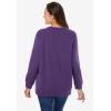 Woman Within Printed Sweatshirt(Radiant Purple Multi Floral Embroidery)