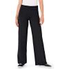 Woman Within Stretch-Cotton Knit Pull-On Wide-Leg Leggings(Heather Charcoal)